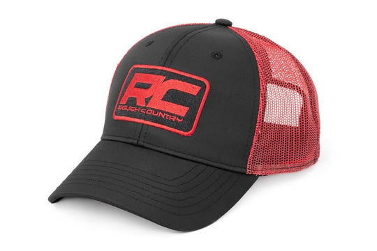 84124 Rough Country Hat - Red Mesh - Rough Country Patch - Black/Red Rough Country Canada