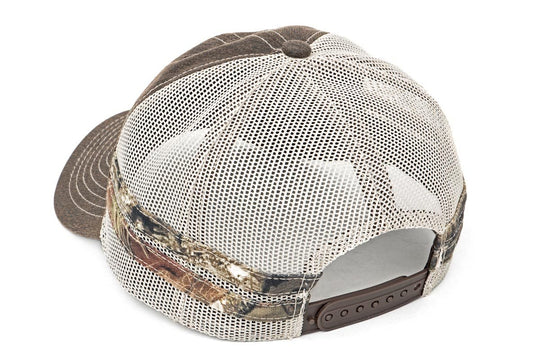 84121 Rough Country Hat - Mesh - Rough Country Patch - Brown/Camo Rough Country Canada