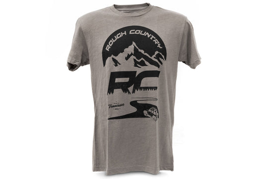 84095XL Rough Country T-Shirt - RC Mountains - Warm Gray - XL Rough Country Canada