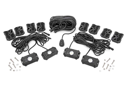 70980 LED Rock Light Kit - 4 Piece Set Rough Country Canada