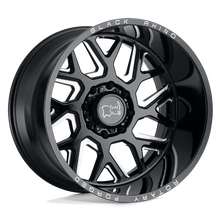 Charger l'image dans la galerie, 2214RPR-68165B22 - Black Rhino Reaper 22X14 8X165.1 -76 mm Gloss Black &amp; Milled - Black Rhino Wheels Canada