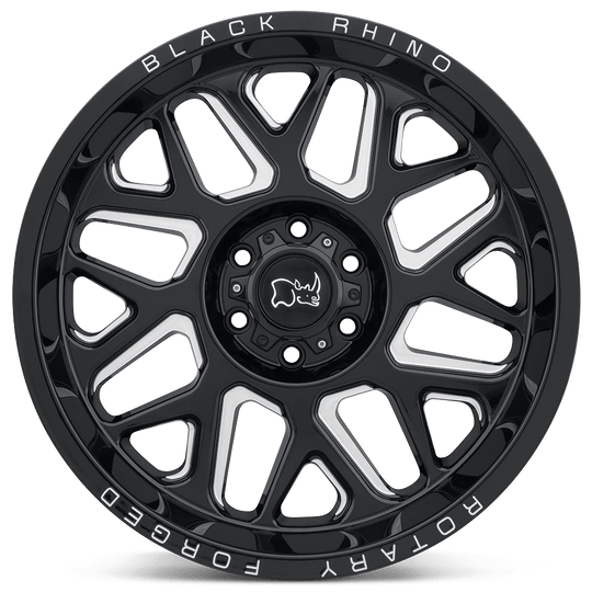 2095RPR126140B12 - Black Rhino Reaper 20X9.5 6X139.7  12mm Gloss Black & Milled - Black Rhino Wheels Canada