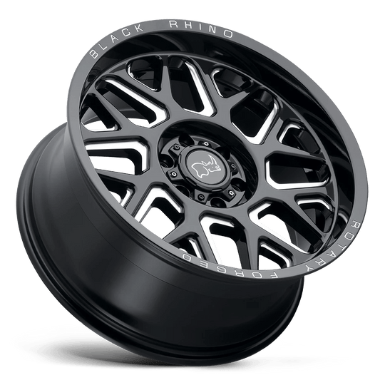 2015RPR-45127B71 - Black Rhino Reaper 20X11.5 5X127 -44 mm Gloss Black & Milled - Black Rhino Wheels Canada