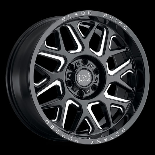 2015RPR-45127B71 - Black Rhino Reaper 20X11.5 5X127 -44 mm Gloss Black & Milled - Black Rhino Wheels Canada
