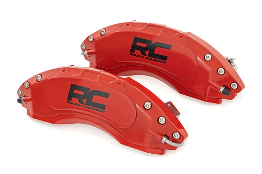 71142A Caliper Cover - Red - Jeep Gladiator JT/Wrangler 4XE/Wrangler JL (18-23) Rough Country Canada