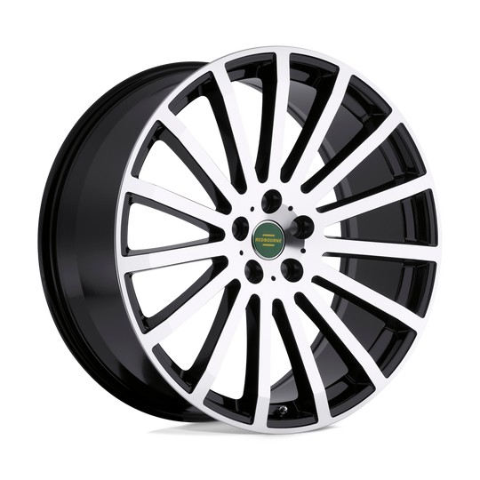 2295RDM325120B72 - Redbourne Dominus 22X9.5 5X120  32mm Gloss Black W/ Mirror Cut Face - Redbourne Wheels Canada