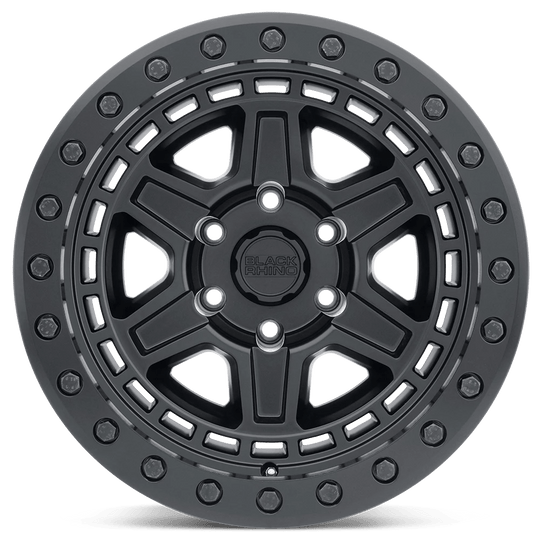 1790REN006140M12 - Black Rhino Reno 17X9 6X139.7  0mm Matte Black W/ Brass Bolts - Black Rhino Wheels Canada