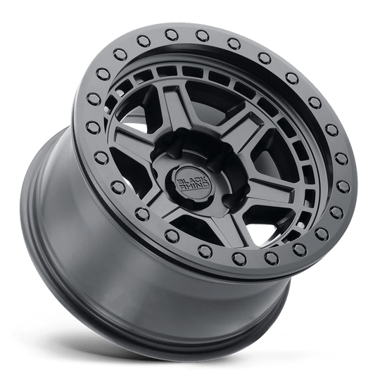 1790REN006135M87 - Black Rhino Reno 17X9 6X135  0mm Matte Black W/ Brass Bolts - Black Rhino Wheels Canada