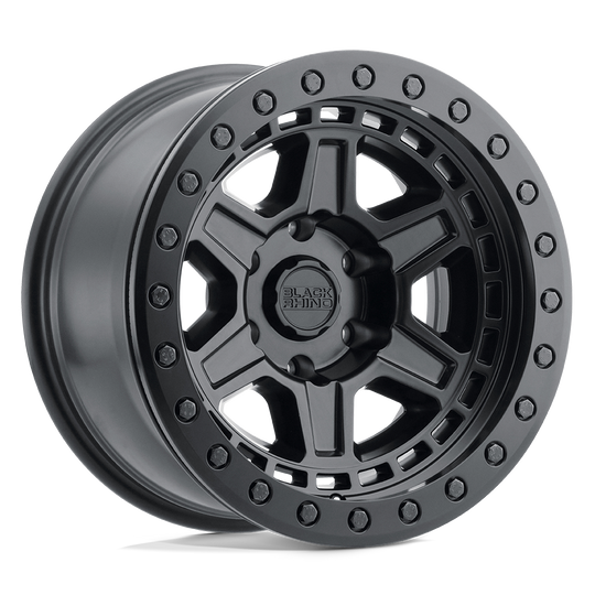 1790REN006140M12 - Black Rhino Reno 17X9 6X139.7  0mm Matte Black W/ Brass Bolts - Black Rhino Wheels Canada