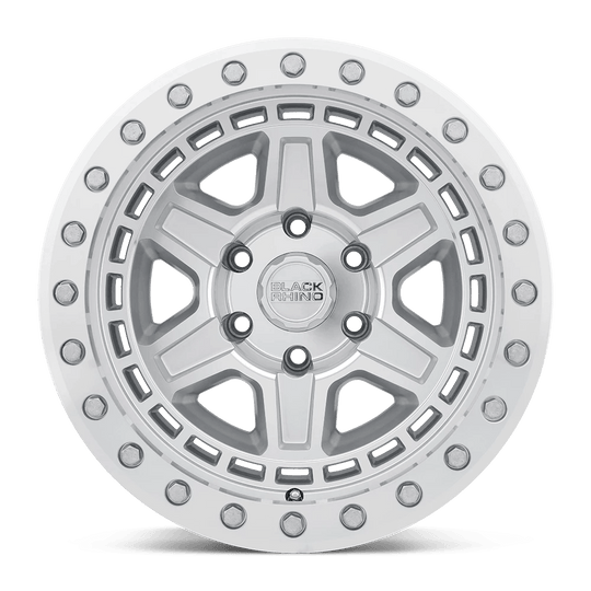 1785REN-85114S71 - Black Rhino Reno 17X8.5 5X114.3 -38 mm Silver W/ Mirror Face & Silver Bolts - Black Rhino Wheels Canada