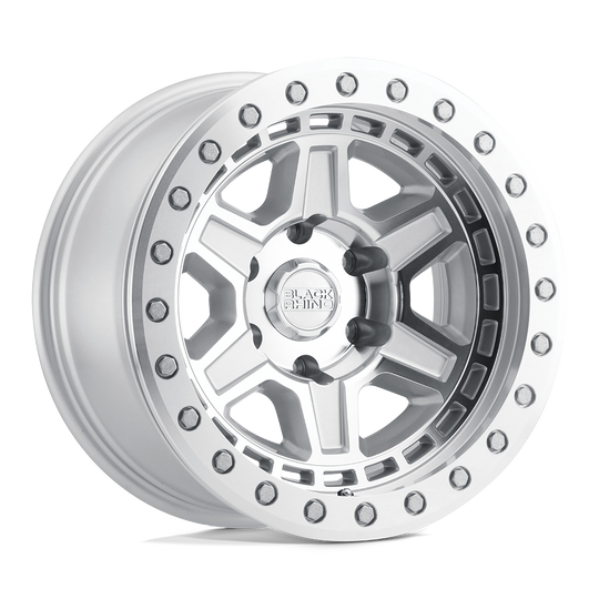 1785REN-06140S12 - Black Rhino Reno 17X8.5 6X139.7 -30 mm Silver W/ Mirror Face & Silver Bolts - Black Rhino Wheels Canada