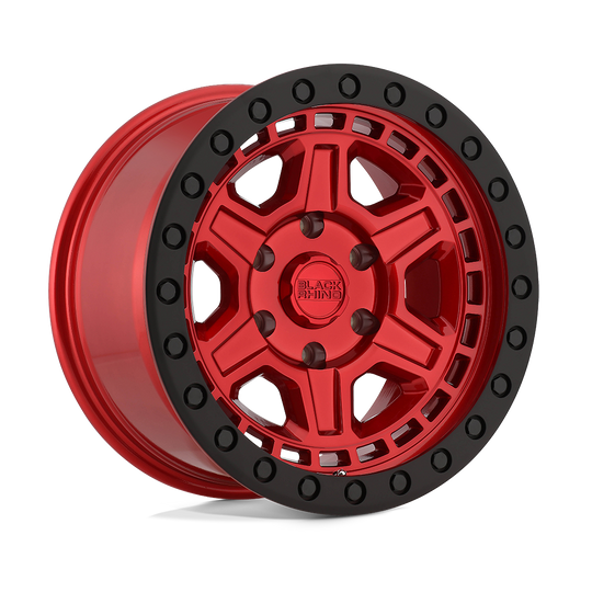 1785REN006140R12 - Black Rhino Reno 17X8.5 6X139.7  0mm Candy Red W/ Black Ring & Bolts - Black Rhino Wheels Canada