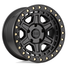 Charger l'image dans la galerie, 1790REN005127M71 - Black Rhino Reno 17X9 5X127  0mm Matte Black W/ Brass Bolts - Black Rhino Wheels Canada
