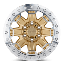Load image into Gallery viewer, 1785RFT-85114L71 - Black Rhino Rift Beadlock 17X8.5 5X114.3 -38 mm Matte Gold W/ Machined Ring - Black Rhino Wheels Canada