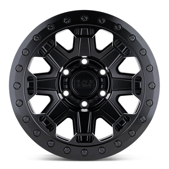 1785RFT-06140M12 - Black Rhino Rift Beadlock 17X8.5 6X139.7 -30 mm Matte Black - Black Rhino Wheels Canada