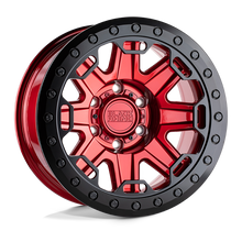 Charger l'image dans la galerie, 1785RFT-85127R71 - Black Rhino Rift Beadlock 17X8.5 5X127 -38 mm Candy Red W/ Black Ring - Black Rhino Wheels Canada