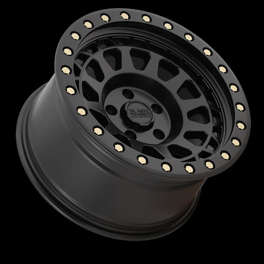 1790PRM008170M25 - Black Rhino Primm 17X9 8X170  0mm Matte Black W/ Brass Bolts - Black Rhino Wheels Canada