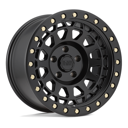 2095PRM-85127M71 - Black Rhino Primm 20X9.5 5X127 -18 mm Matte Black W/ Brass Bolts - Black Rhino Wheels Canada