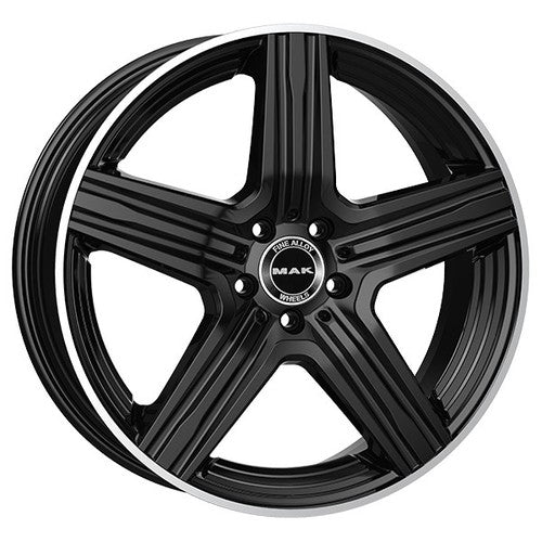 F9021EWGL31WSY - MAK Lewis 21X9 5X112 ET 31mm Gloss Black Mirror Ring - MAK Wheels Canada