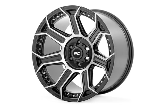 89201006 Rough Country 89 Series Wheel - One-Piece - Black Machined Gun Metal - 20x10 - 8x180 - -19mm Rough Country Canada