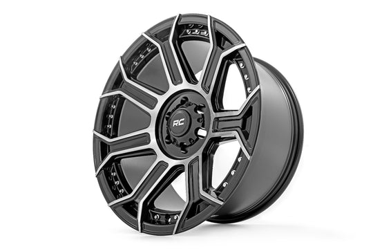 89221012 Rough Country 89 Series Wheel - One-Piece - Black Machined Gun Metal - 22x10 - 6x5.5 - -25mm Rough Country Canada