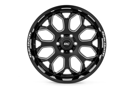 96221006 Rough Country 96 Series Wheel - One-Piece - Gloss Black - 22x10 - 8x180 - -19mm Rough Country Canada