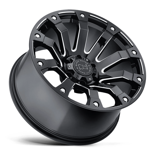 2010SLK-25140B78 - Black Rhino Selkirk 20X10 5X139.7 -12 mm Gloss Black Milled - Black Rhino Wheels Canada