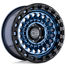Charger l'image dans la galerie, 2095STN128170U25 - Black Rhino Sentinel 20X9.5 8X170  12mm Cobalt Blue W/ Black Ring - Black Rhino Wheels Canada