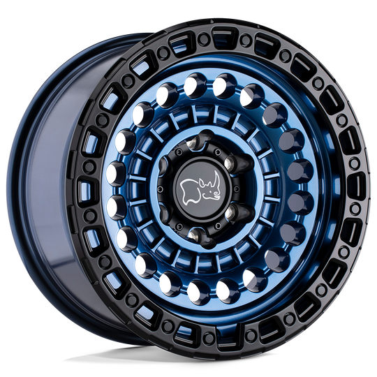 2095STN128170U25 - Black Rhino Sentinel 20X9.5 8X170  12mm Cobalt Blue W/ Black Ring - Black Rhino Wheels Canada