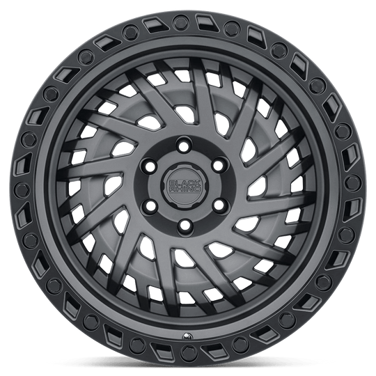 1790SHD-85127G71 - Black Rhino Shredder 17X9 5X127 -18 mm Matte Gunmetal W/ Black Ring - Black Rhino Wheels Canada