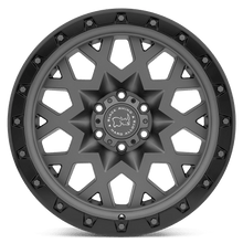 Charger l'image dans la galerie, 1795SPK066140G12 - Black Rhino Sprocket 17X9.5 6X139.7  6mm Matte Gunmetal W/ Black Ring - Black Rhino Wheels Canada