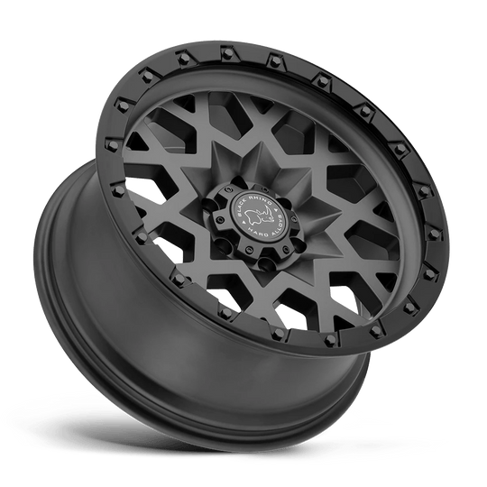 1895SPK005140G78 - Black Rhino Sprocket 18X9.5 5X139.7  0mm Matte Gunmetal W/ Black Ring - Black Rhino Wheels Canada