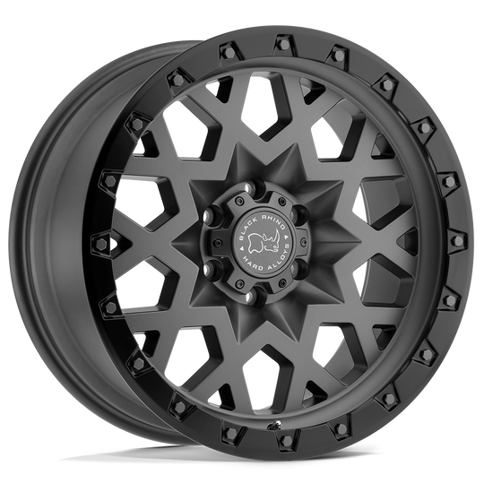 1895SPK066135G87 - Black Rhino Sprocket 18X9.5 6X135  6mm Matte Gunmetal W/ Black Ring - Black Rhino Wheels Canada