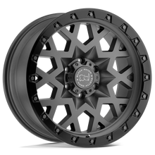 Charger l'image dans la galerie, 1895SPK-86140G12 - Black Rhino Sprocket 18X9.5 6X139.7 -18 mm Matte Gunmetal W/ Black Ring - Black Rhino Wheels Canada