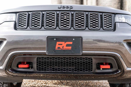 RS133 Tow Hooks - Forged - Red - Jeep Grand Cherokee 2WD/4WD (2015-2022) Rough Country Canada