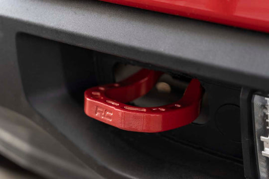 RS132 Tow Hooks - Forged - Red - Chevy Silverado 1500 2WD/4WD (2019-2022) Rough Country Canada
