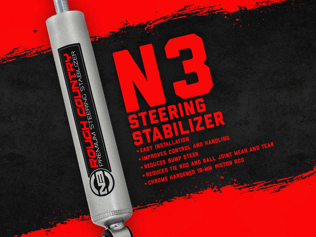 8736430 N3 Steering Stabilizer - 0-8 Inch Lift - Ford Super Duty 4WD (08-16) Rough Country Canada