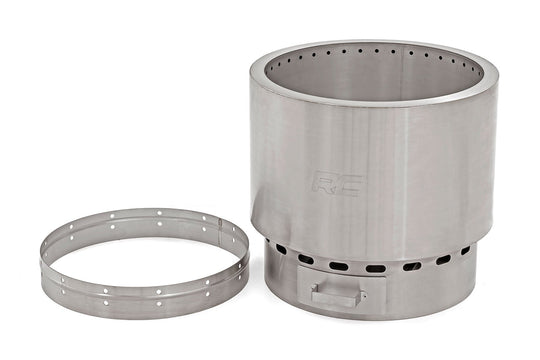 117515 Fire Pit - Stainless Steel - With Carry Bag Rough Country Canada