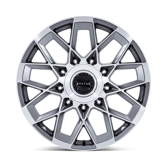 ST005AD24100020 - Status ST005 Matrix 24X10 Blank ET 20mm Anthracite Mirrored - Status Wheels Canada