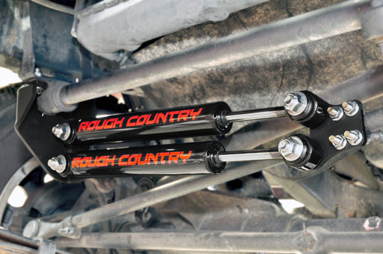 87307 Dual Steering Stabilizer - 4-6.5 Inch Lift - Jeep Wrangler YJ (87-95) Rough Country Canada