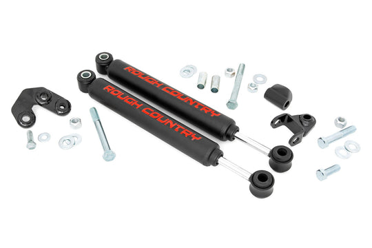 87308 Dual Steering Stabilizer - 2.5-6.5 Inch Lift - Jeep Cherokee XJ/Comanche MJ/Wrangler TJ Rough Country Canada