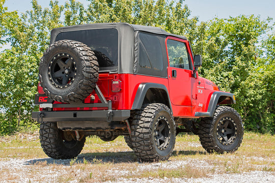 10592A Rear Bumper - Tire Carrier - Jeep Wrangler TJ 4WD (1997-2006) Rough Country Canada