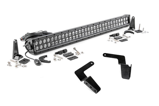 70652 LED Light - Bumper Mount - 30" Black Dual Row - Toyota FJ Cruiser (07-14) Rough Country Canada