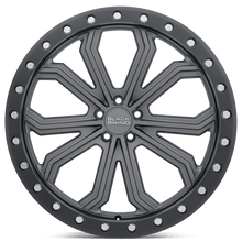Load image into Gallery viewer, 1780TBC305114G76 - Black Rhino Trabuco 17X8 5X114.3  30mm Matte Gunmetal W/ Black Ring &amp; Silver Bolts - Black Rhino Wheels Canada
