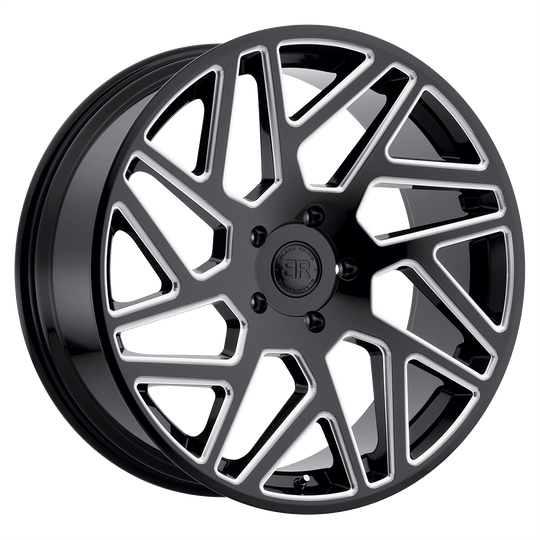 2410CYC356135B87 - Black Rhino Cyclone 24X10 6X135  35mm Gloss Black W/ Milled Spokes - Black Rhino Wheels Canada