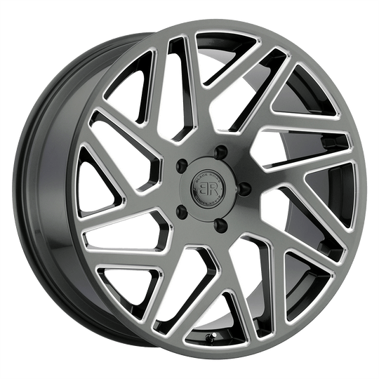 2090CYC156114G76 - Black Rhino Cyclone 20X9 6X114.3  15mm Gloss Titanium W/ Milled Spokes - Black Rhino Wheels Canada