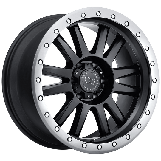2090TNY125150G10 - Black Rhino Tanay 20X9 5X150  12mm Matte Black W/ Matte Graphite Lip - Black Rhino Wheels Canada