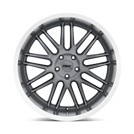 2010AVA405120G76 - TSW Avalon 20X10 5X120  40mm Gunmetal W/ Brushed Gunmetal Face & Machined Lip - TSW Wheels Canada