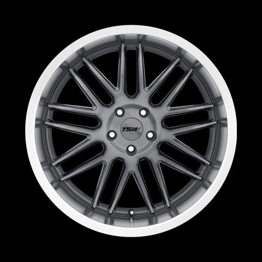 1911AVA385120G76 - TSW Avalon 19X11 5X120  38mm Gunmetal W/ Brushed Gunmetal Face & Machined Lip - TSW Wheels Canada