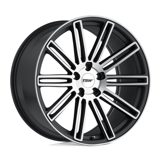 1985CRW355100G72 - TSW Crowthorne 19X8.5 5X100  35mm Matte Gunmetal W/ Matte Machine Face - TSW Wheels Canada